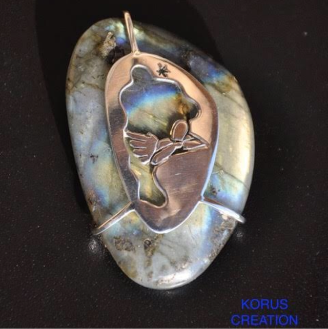 Pendentif Labradorite/ Ange